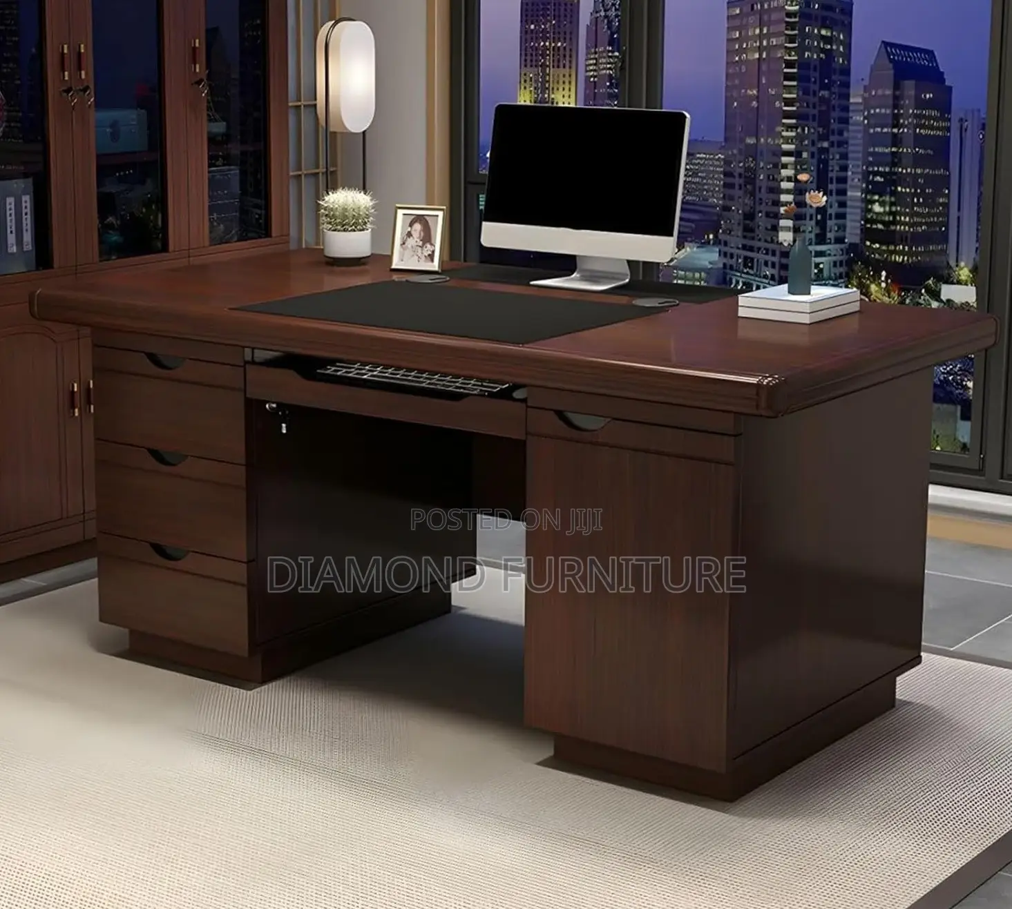 Office Furniture; {Modern Luxury Wooden Executive Office Work Desk}
