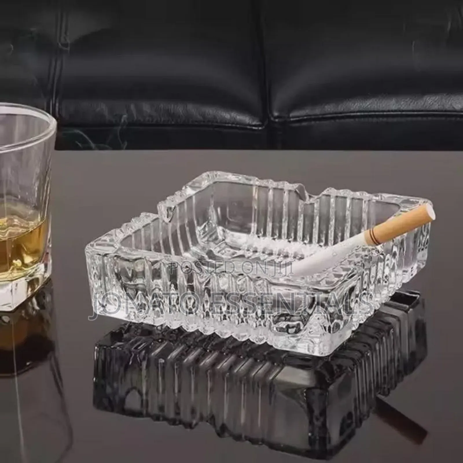 Crystal Glass Cigar Ashtray, Cigarette Ash Tray