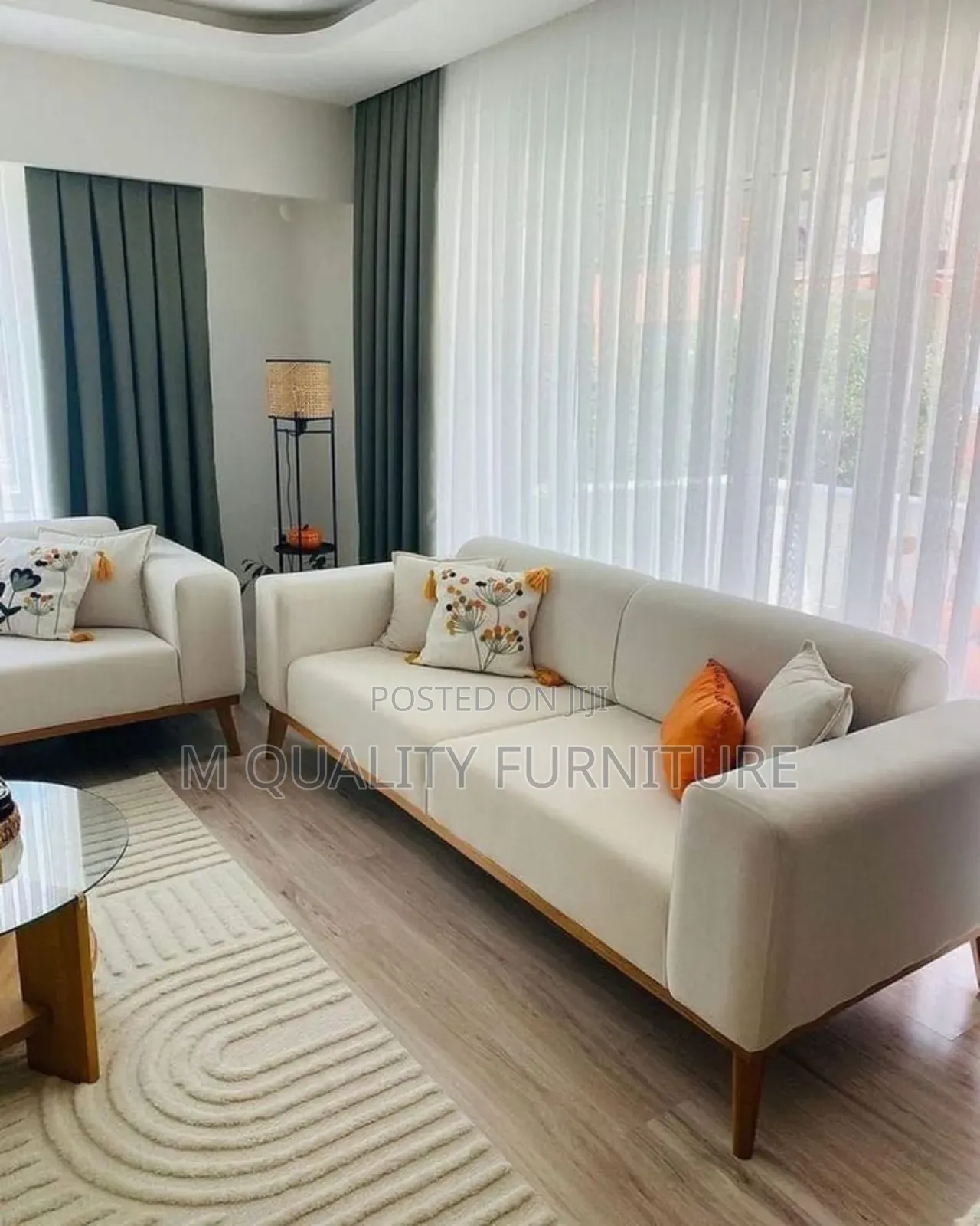 5 -Seater Modern Sofas -Cream