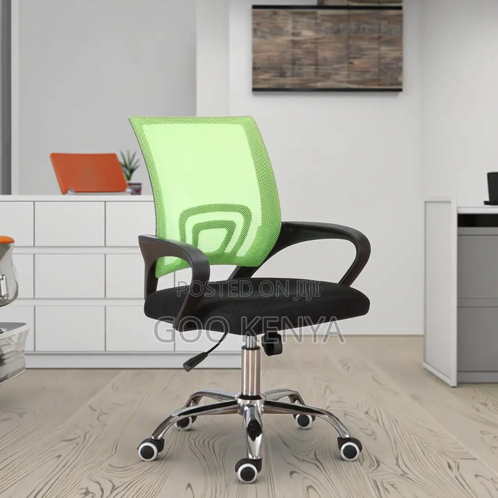 Office Chair; Ergonomic Mesh Office Chair With Adjusta Swivel Base