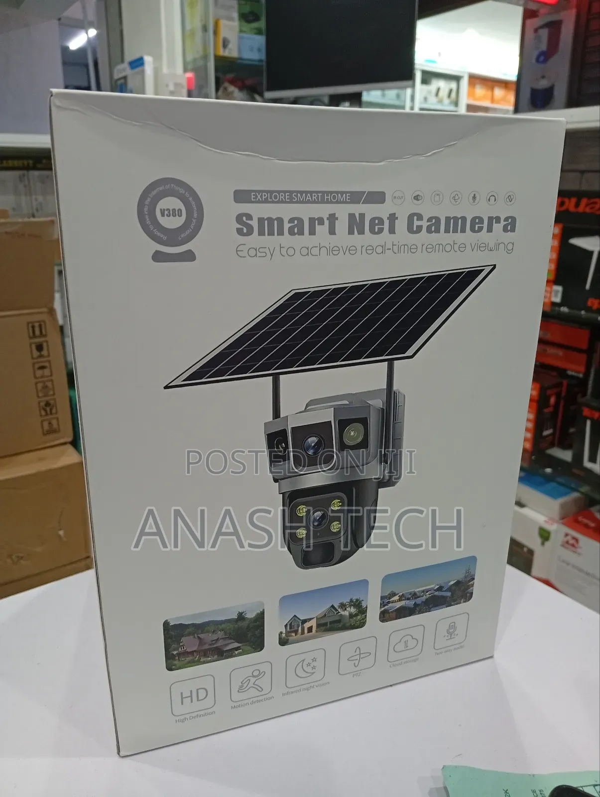 4g Dual Camera Solar Outdoor Camera, Night Vision, Rechargeable
