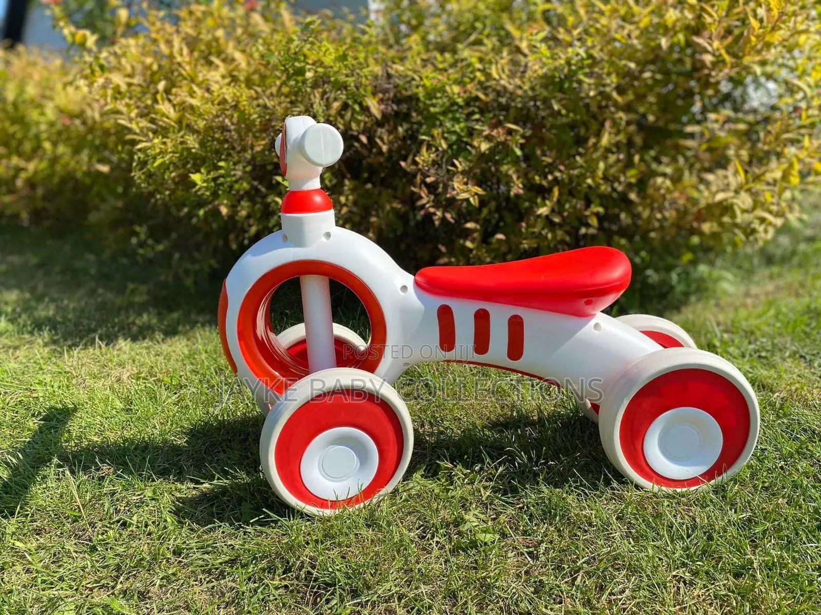 Baby Balance Bike 4 Wheels With Lights Soft Seat