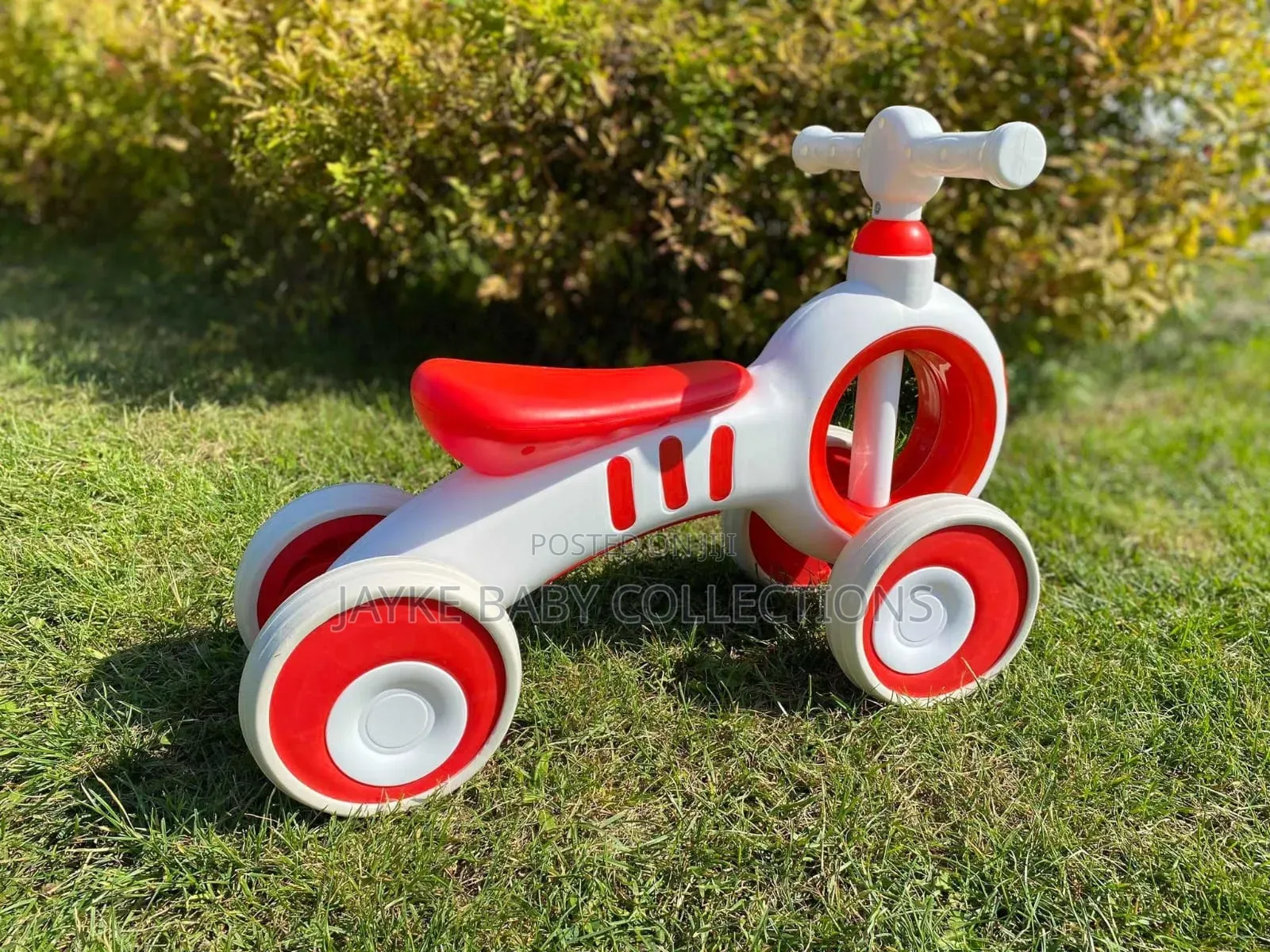 Baby Balance Bike 4 Wheels With Lights Soft Seat
