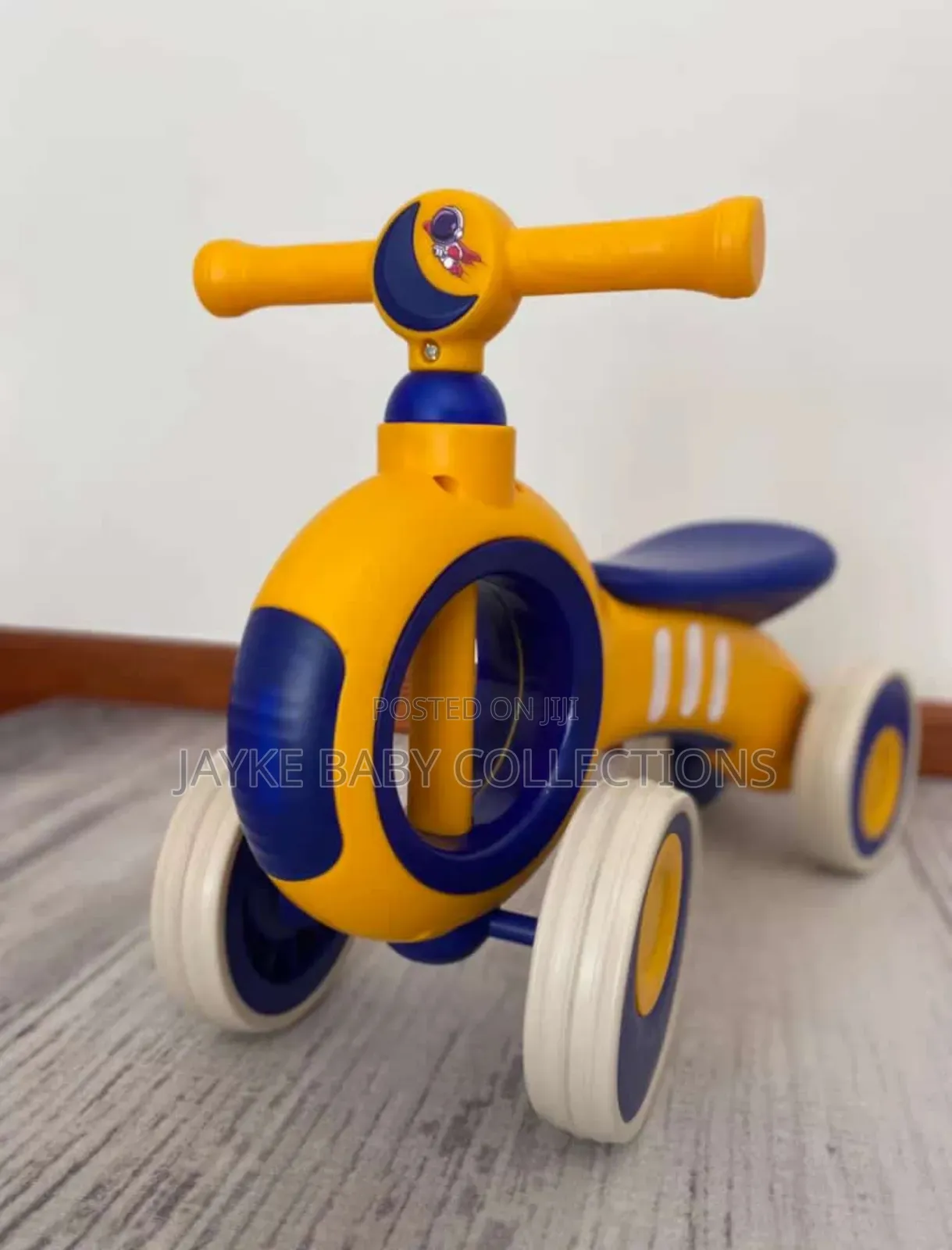 Baby Balance Bike 4 Wheels With Lights Soft Seat