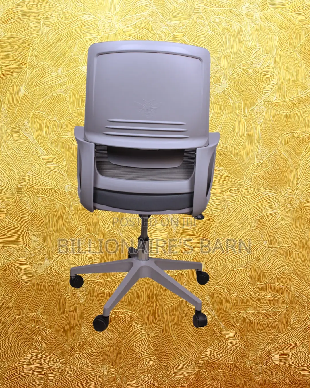 Grey Ergonomic Mesh Office Chair | Comfy Nylon Castors