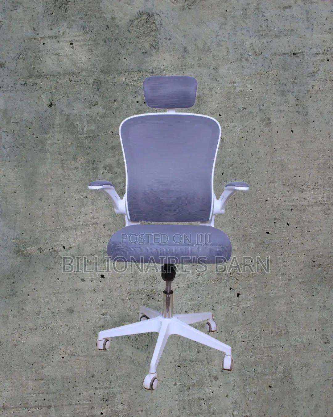 High-Back White Ergonomic Office Chair — Fits Compact Office Spaces