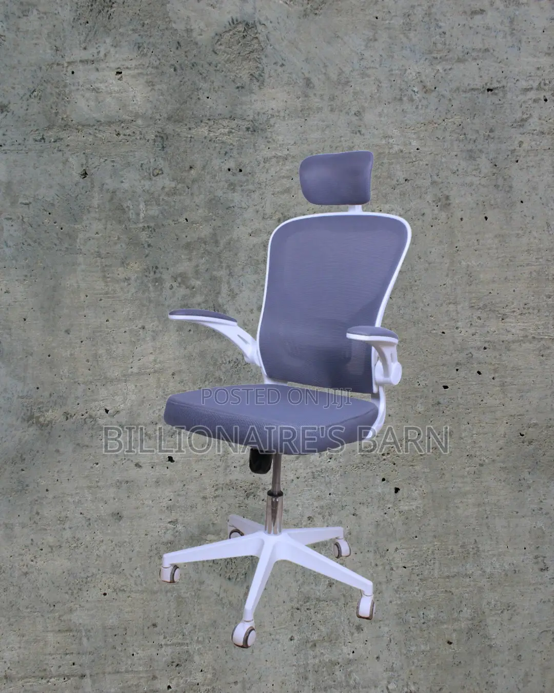 High-Back White Ergonomic Office Chair — Fits Compact Office Spaces