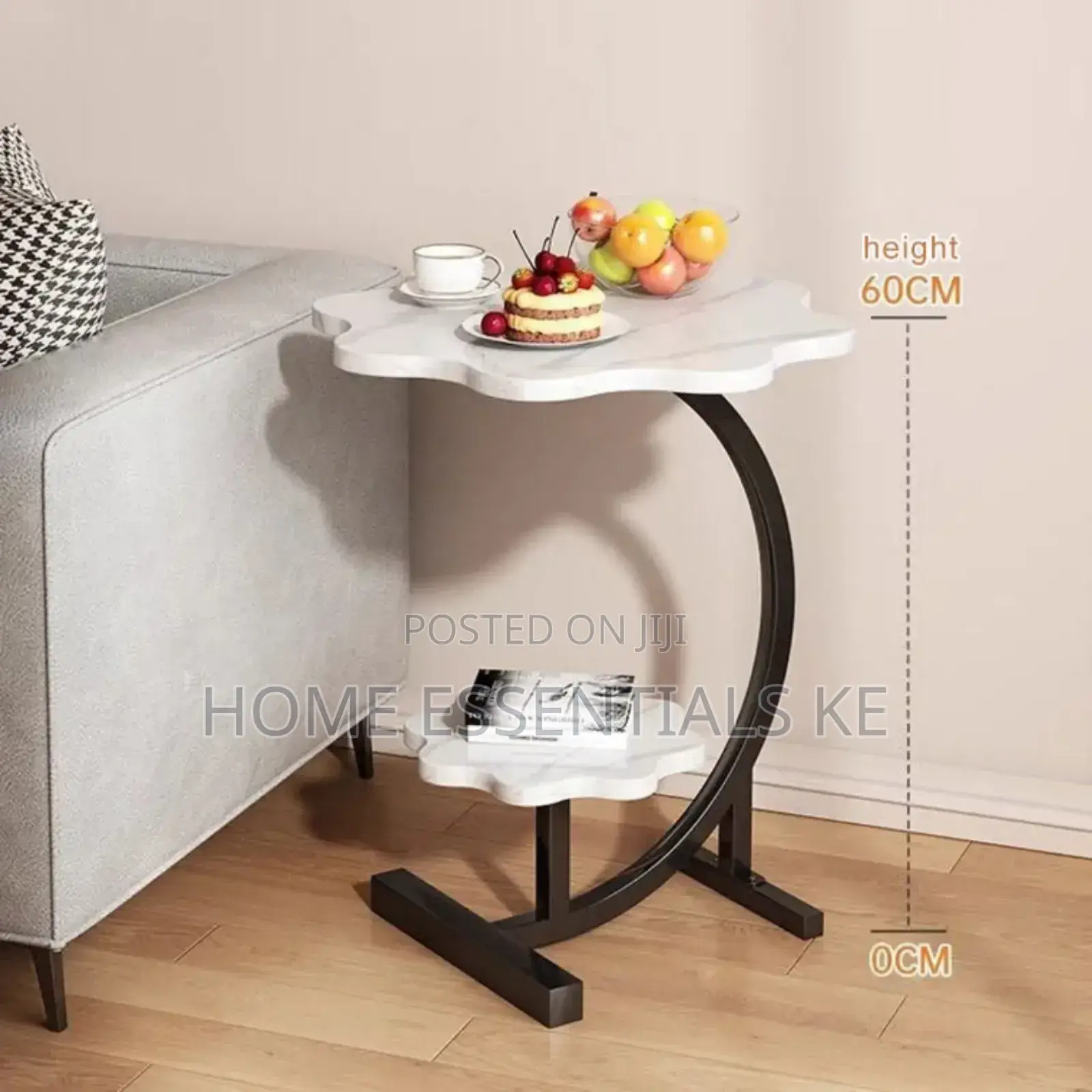 Double Layer Coffee Table/Side Table Wooden-White Brown
