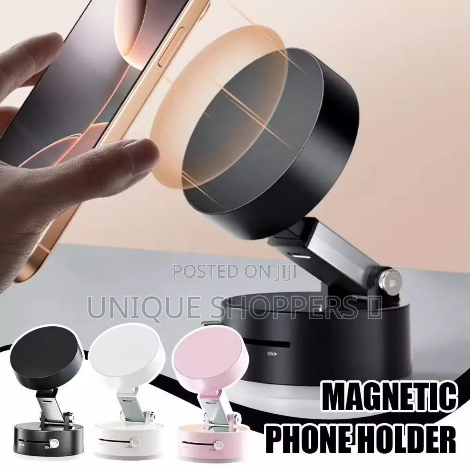 Foldable Magnetic Car/Home Phone Holder With a Suction Cup*