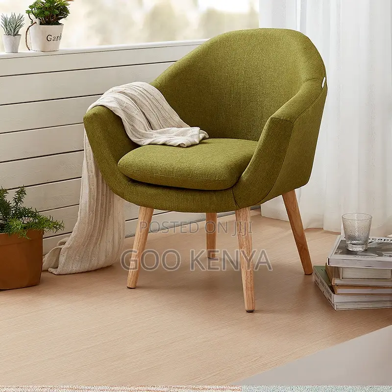 Home Chair; Modern Fabric Accent Chair With Plush Cushion