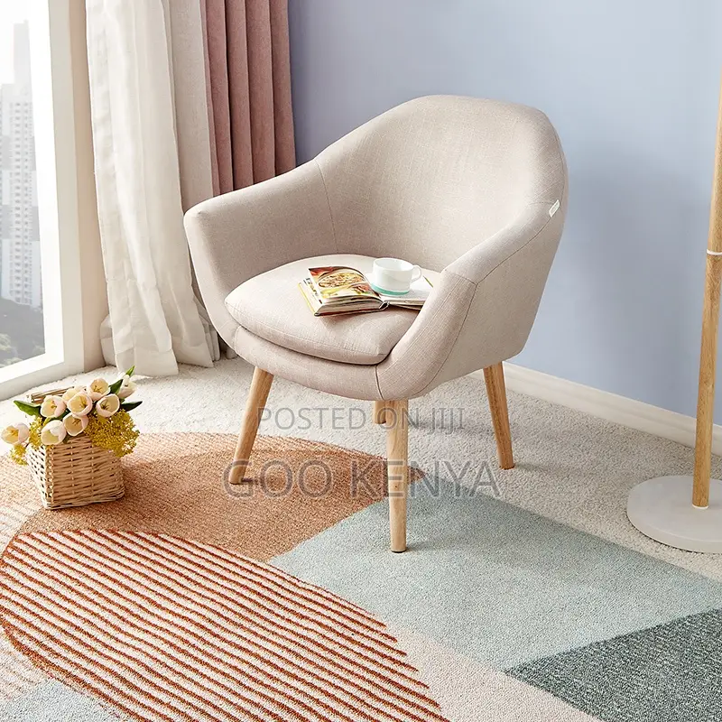Home Chair; Modern Fabric Accent Chair With Plush Cushion