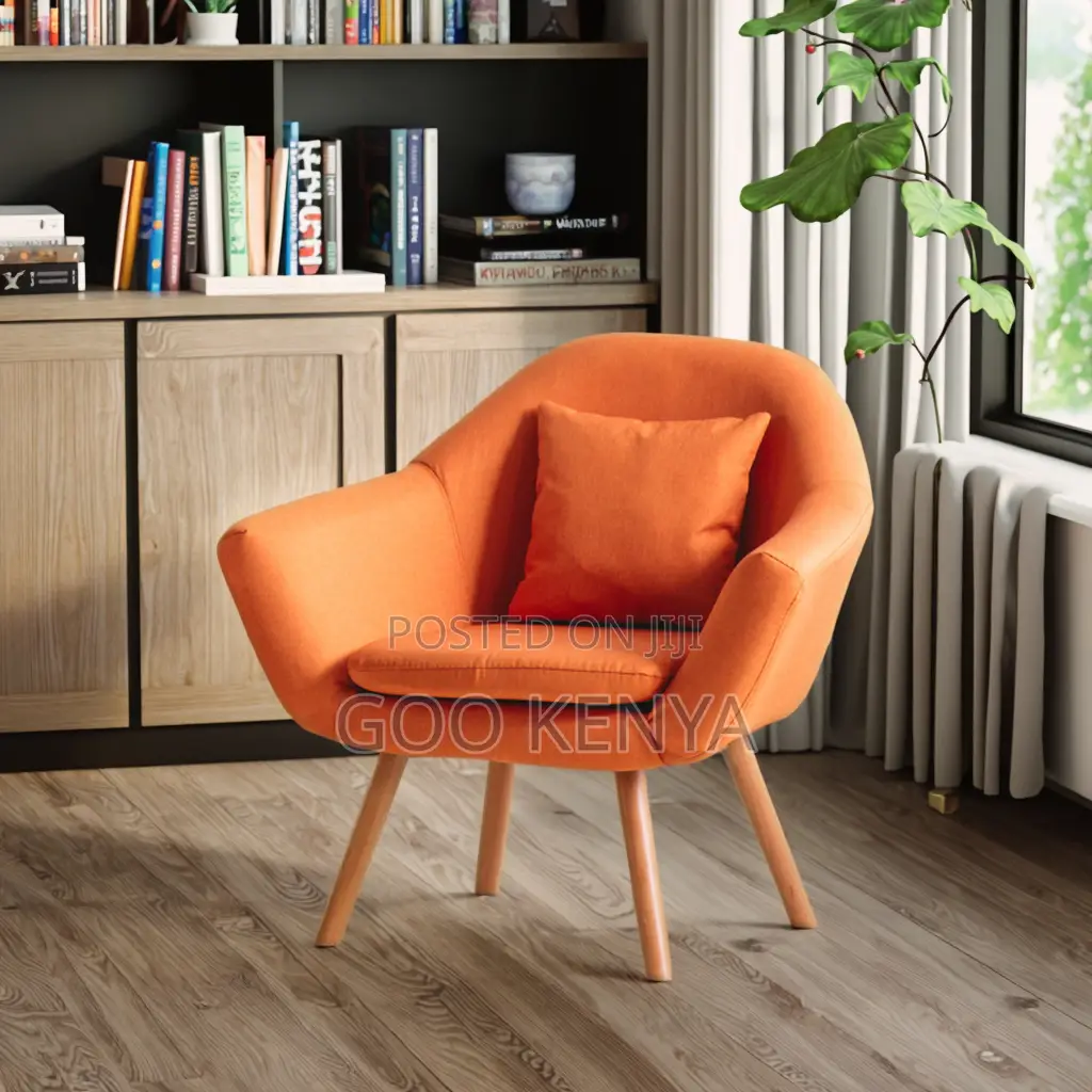Home Chair; Elegant Fabric Accent Chair With Cushion Seat