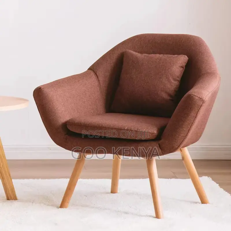 Home Chair; Elegant Fabric Accent Chair With Cushion Seat