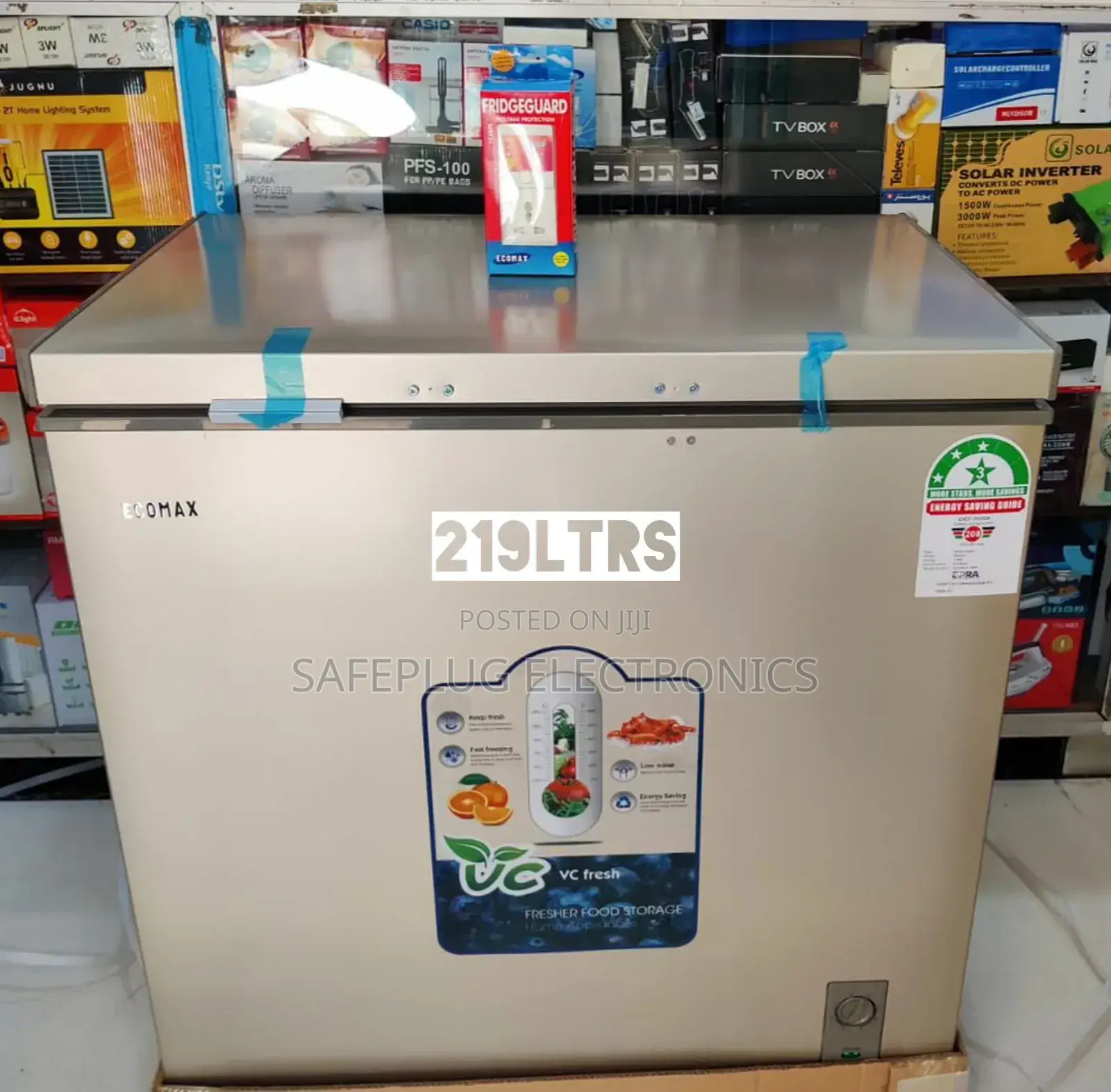 3 Stars - 219 Litres Chest Deep Freezer - Silver