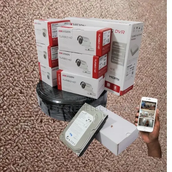 Complete Hikvision 6 Cameras 2.0mp 1080p CCTV Surveillance Package