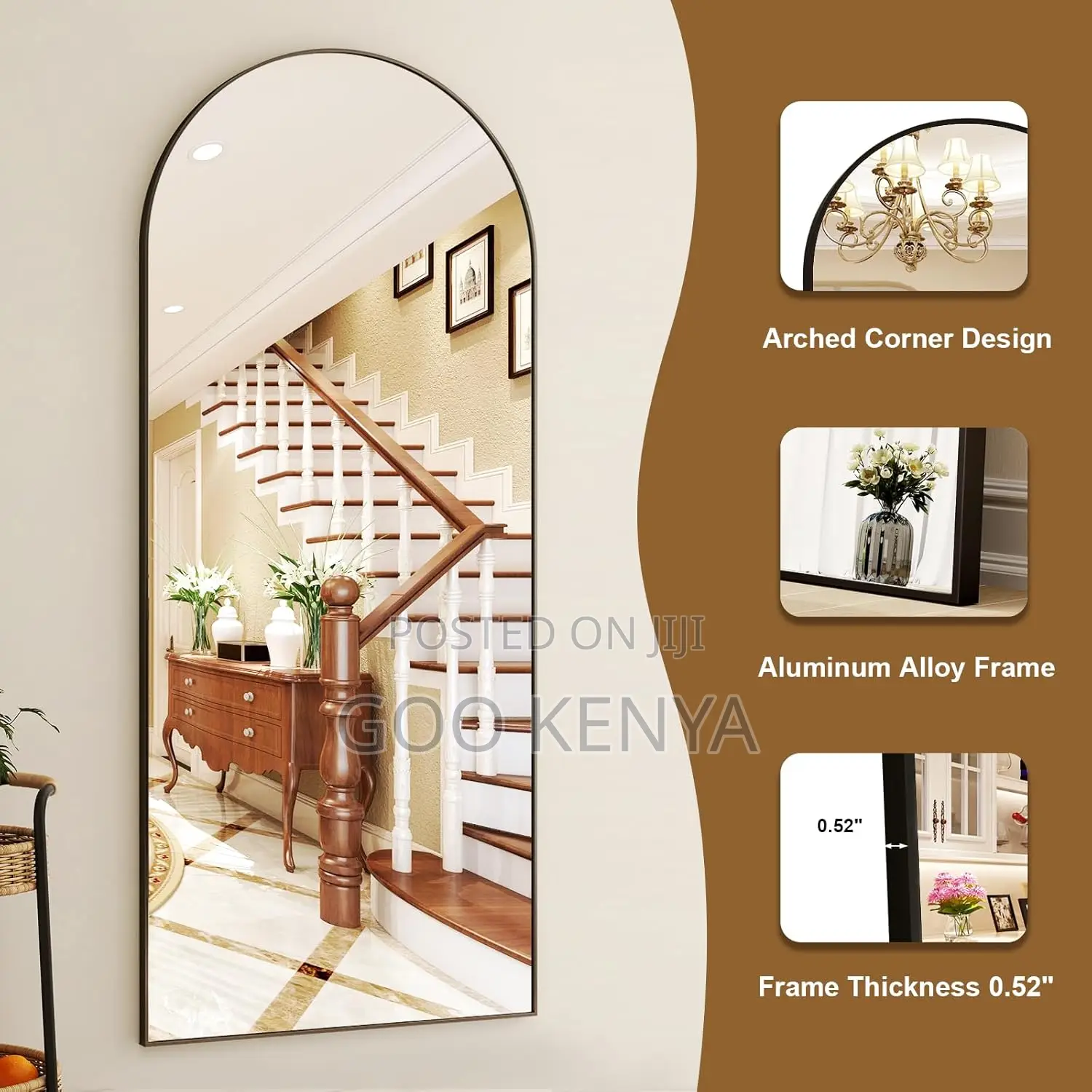 Home Mirror; Luxury Full-Length Dressing Mirror for Home Use