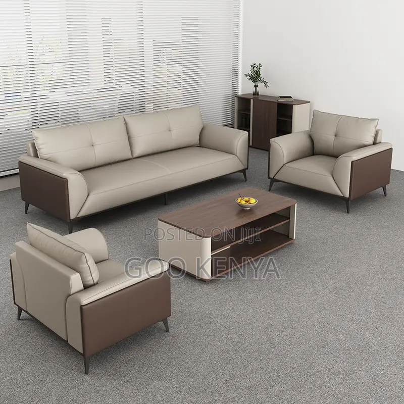Home Sofa; Premium 5-Seater Leather Upholstered Sofa