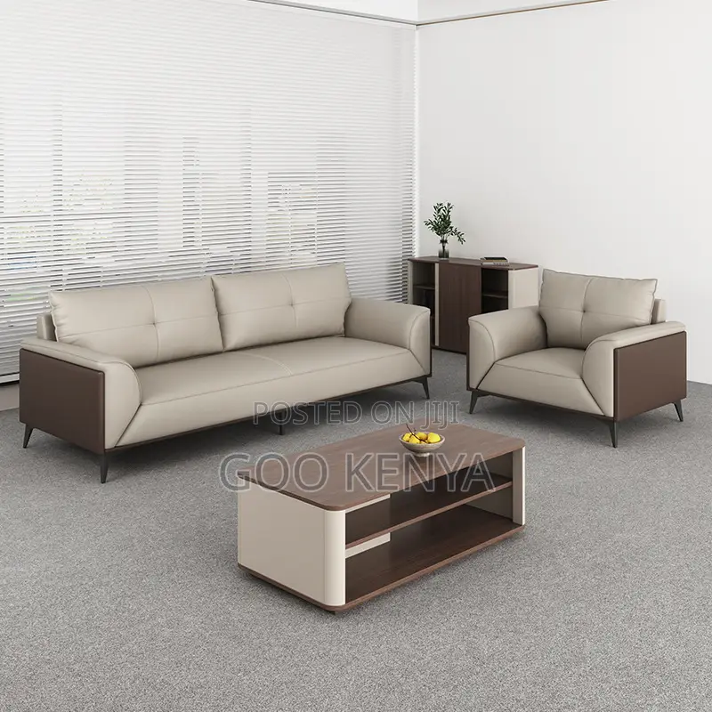 Home Sofa; Premium 5-Seater Leather Upholstered Sofa