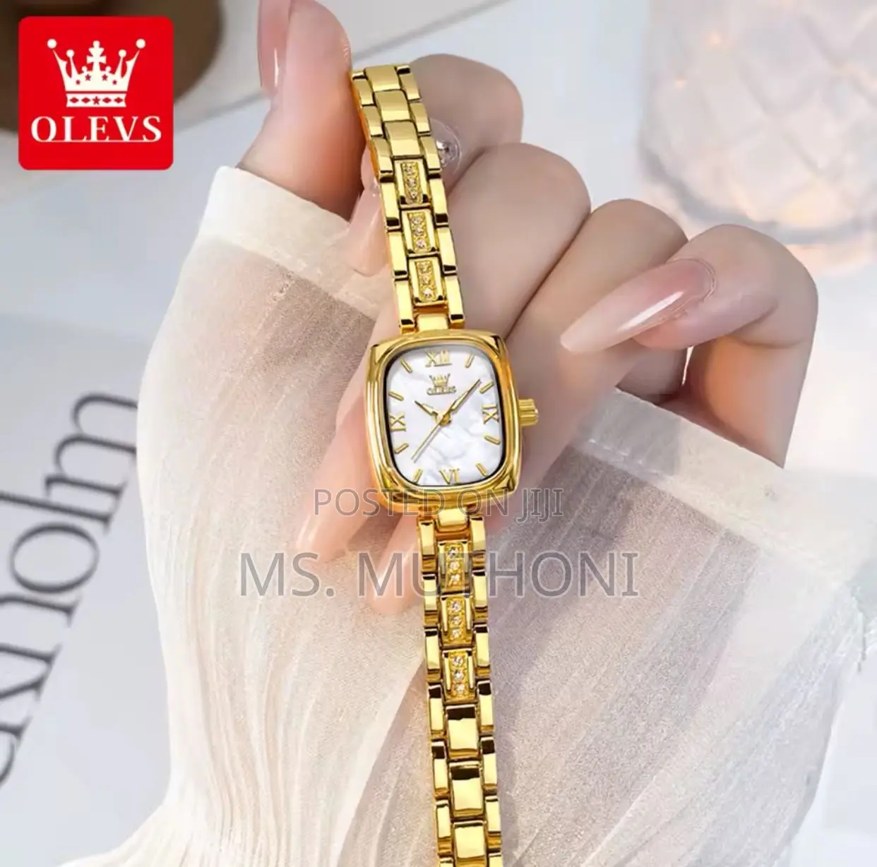 Minimalistic Luxury Jewel Ladies Waterproof Stainless Steel Watch