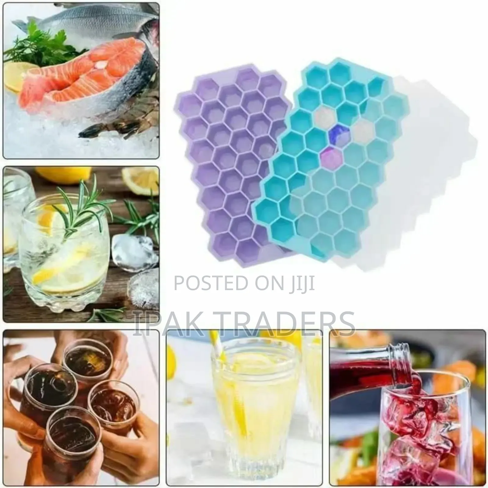 Reusable Honeycomb Silicone Ice Cube Mould Material: Silicone