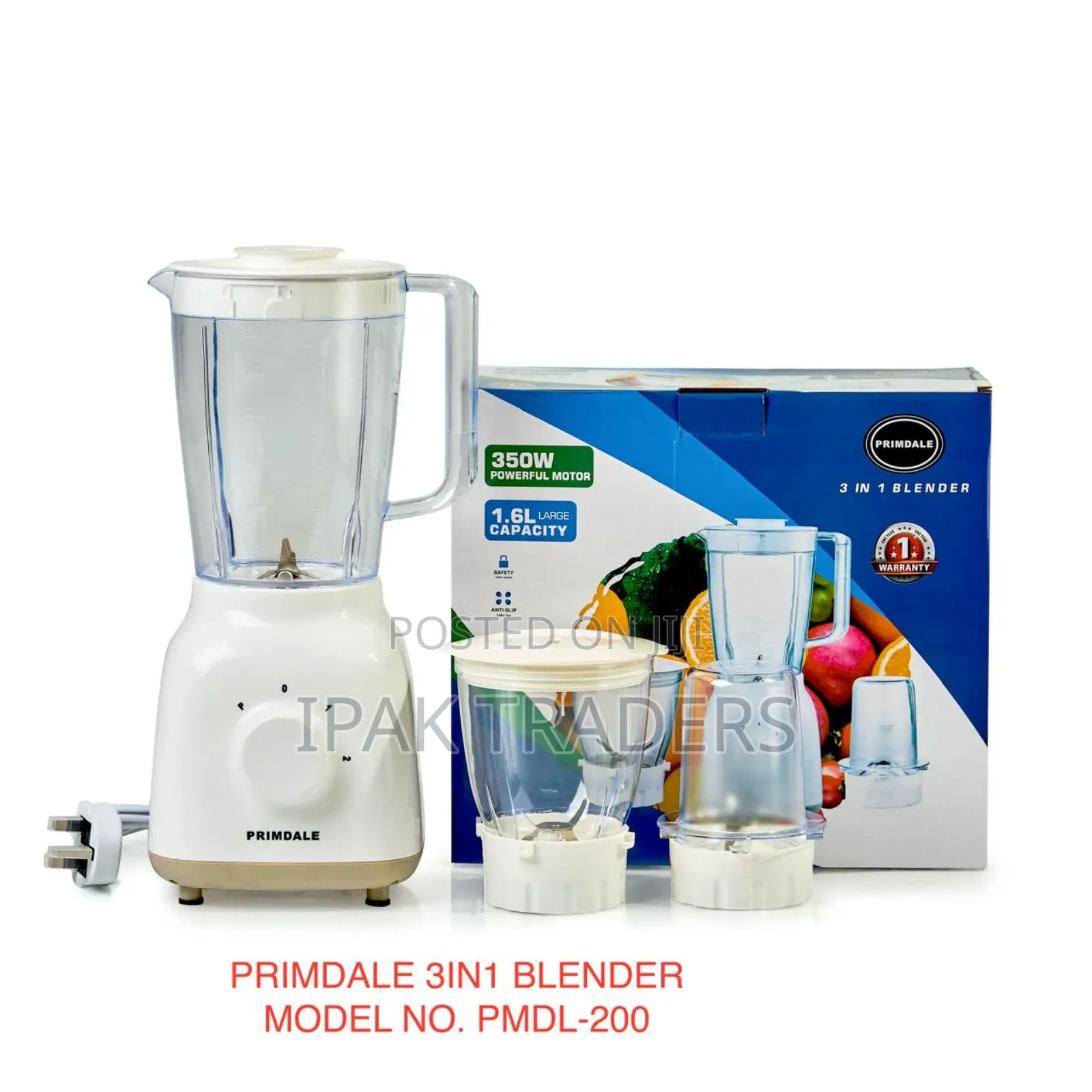 Primdale 3 in 1 Food Processor Blender