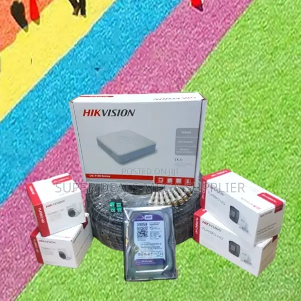 4 Hikvision 1080p Full Hd 2mp CCTV Camera + DVR Recorder and 500gb HDD