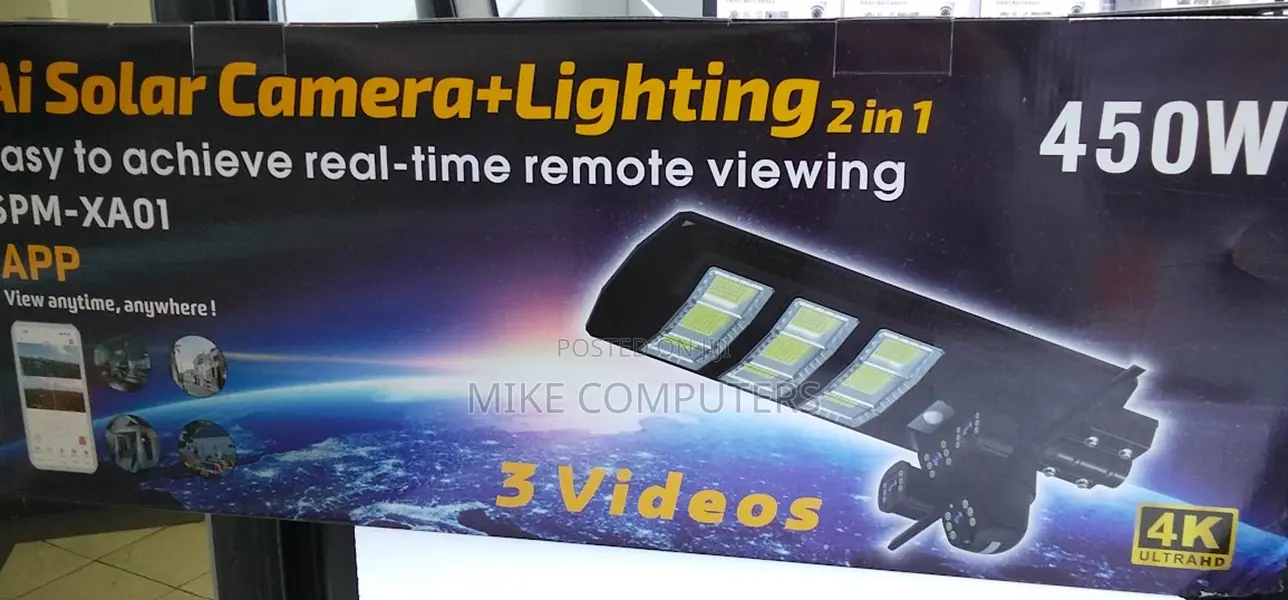 Ai Solar Camera + Lighting 2-in-1 With V380 Control