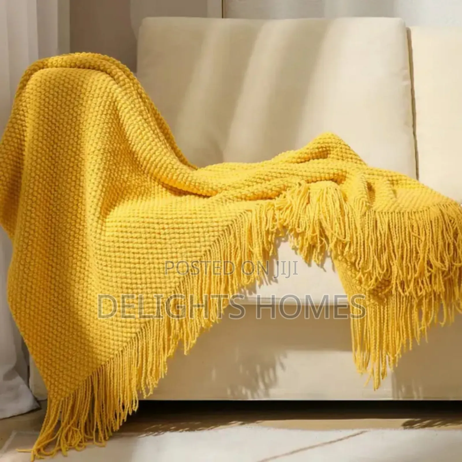 Knitted Tassel Throw Blankets-Sk