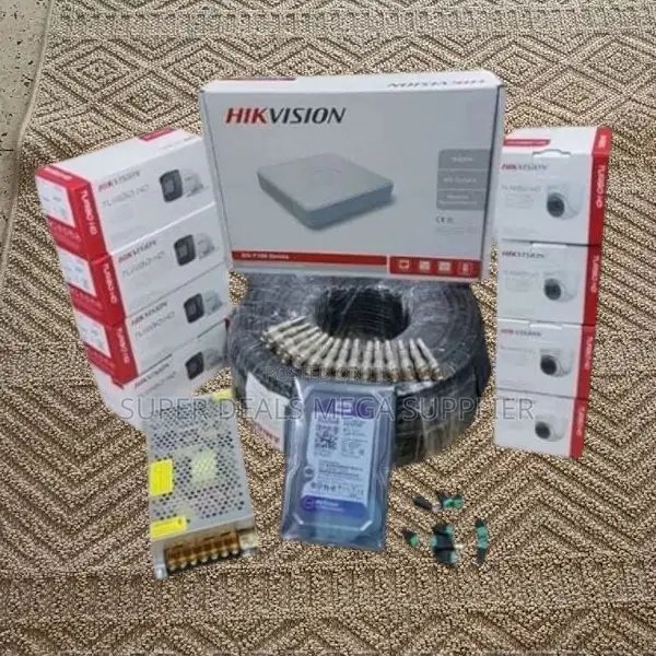 Hikvision 8 Cameras DVR Kit 1080p 2mp Hd With 500gb Hard Disk Drive