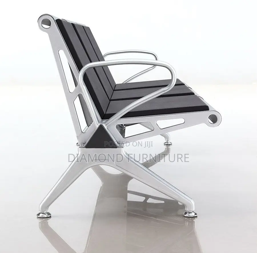 Office Furniture; Durable {3-Seater Padded} Office Waiting Chair Bench