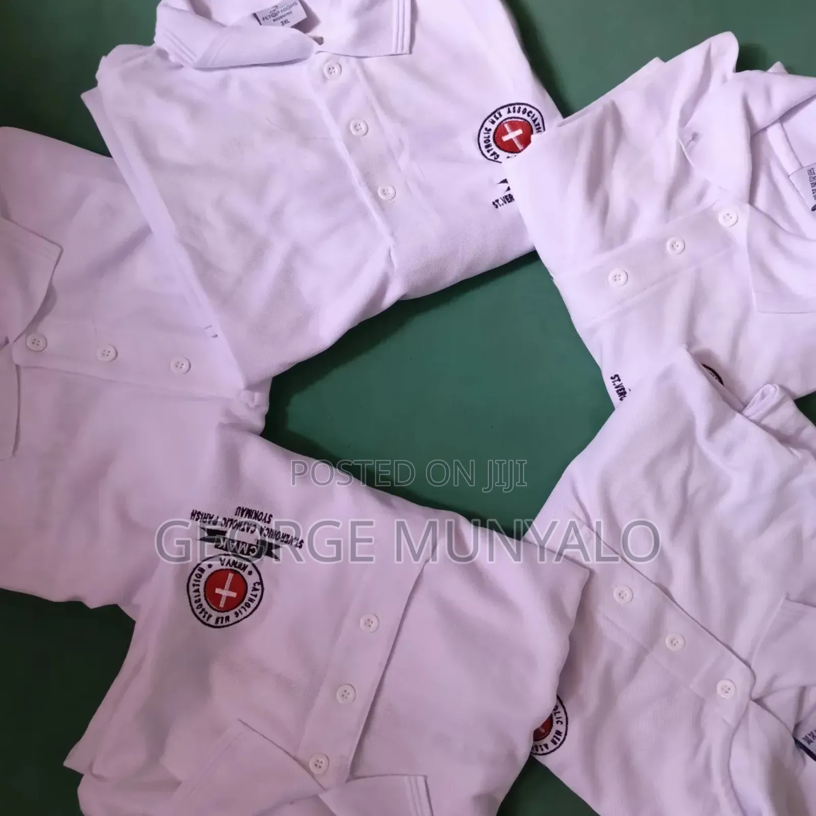 Short Sleeve Printed Collared Polo Shirts
