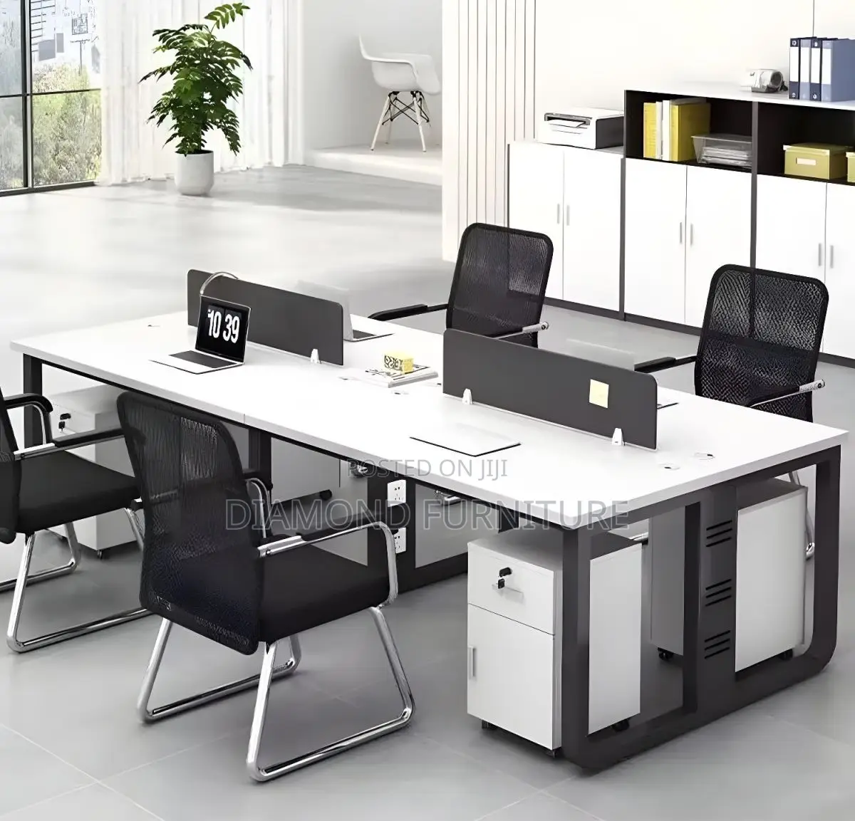Office Furniture; Modern {2-Way Office Workstation} for Collab Spaces