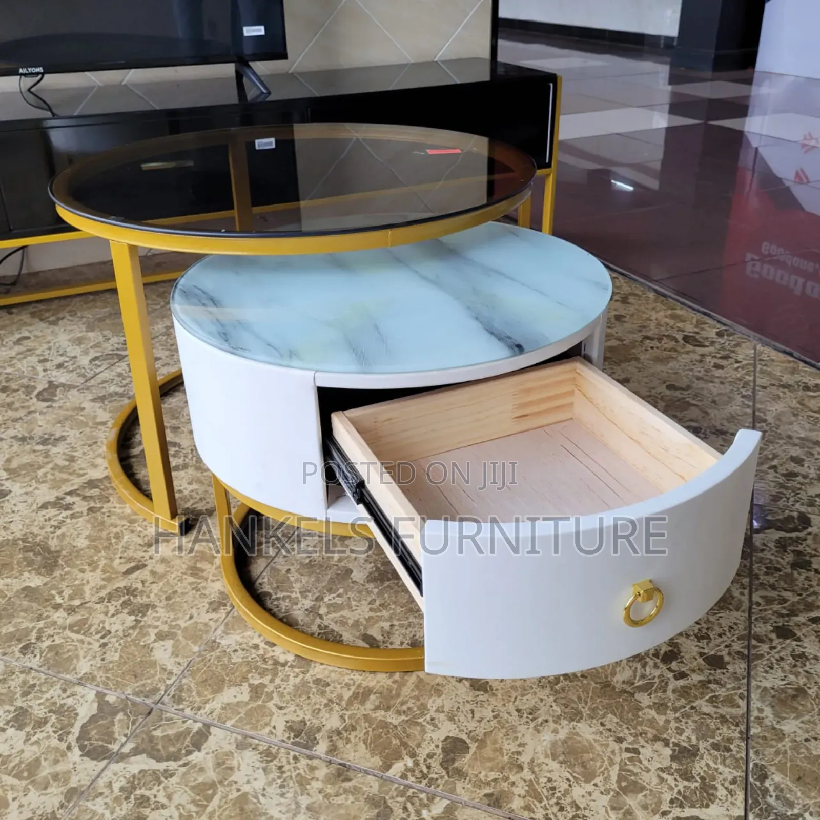 Nesting Stools With Drawer