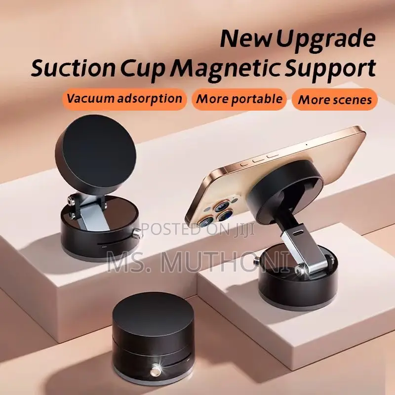 Vacuum Suction Retractable Magnetic Phone Holder