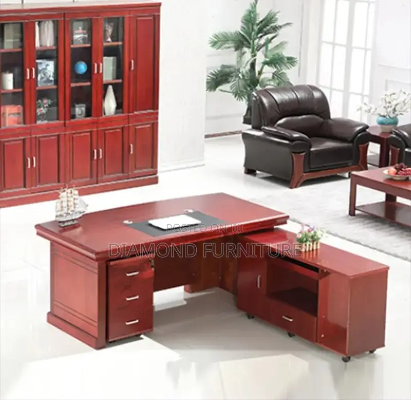 Office Furniture; Modern 140cm Executive Office Desk With Sleek Design
