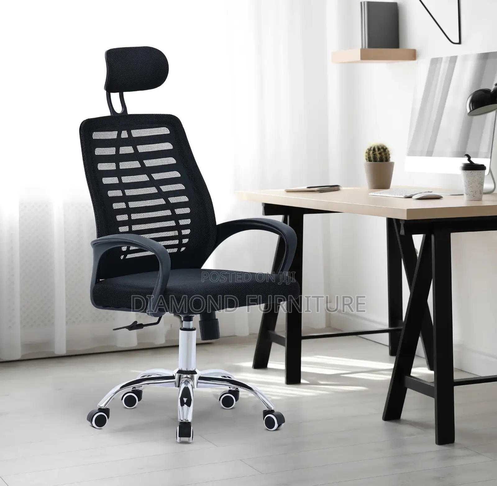 Office Furniture; Ergonomic Headrest Office -Swivel Chair With Comfort