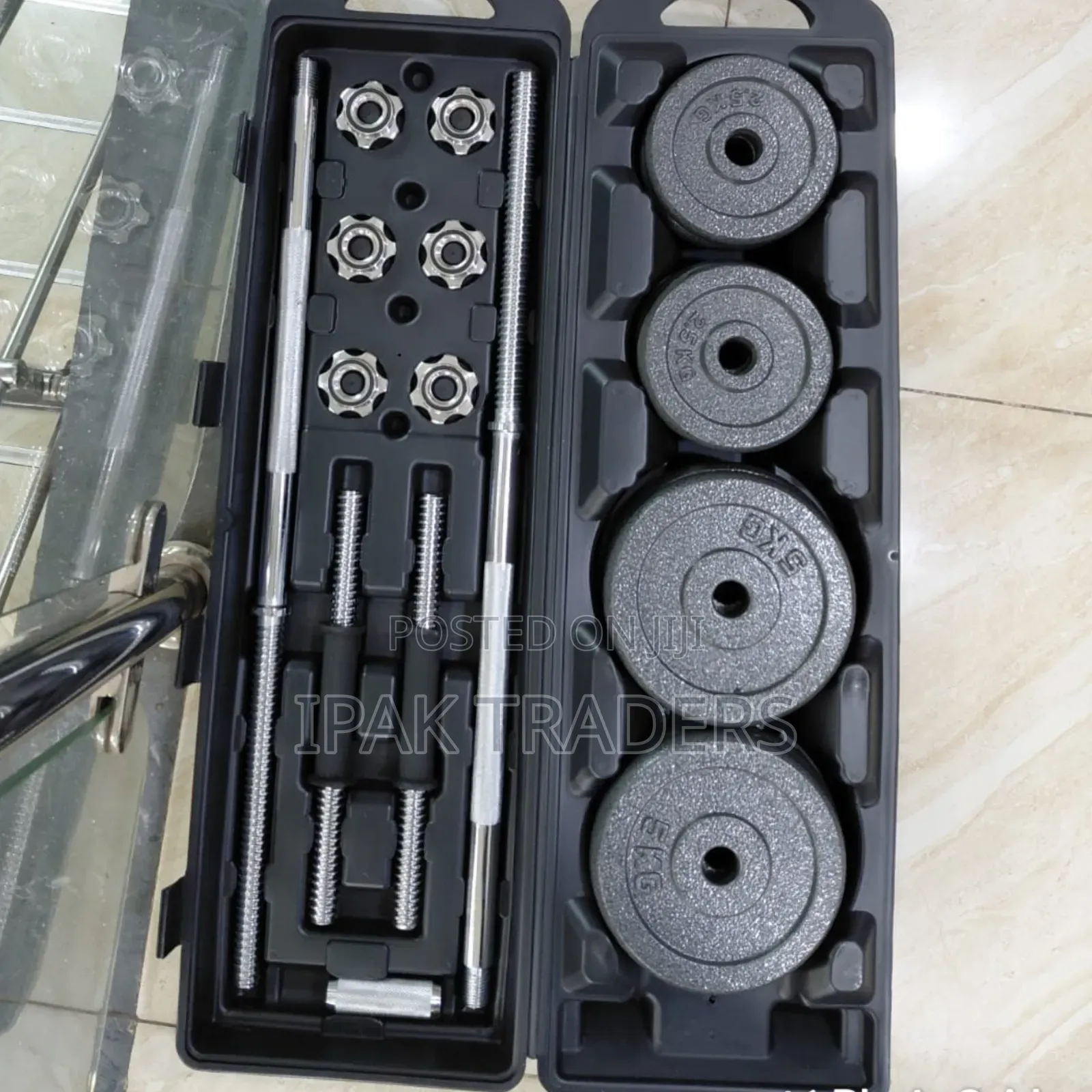 50kgs York Dumbbell Set With Barbell Chrome