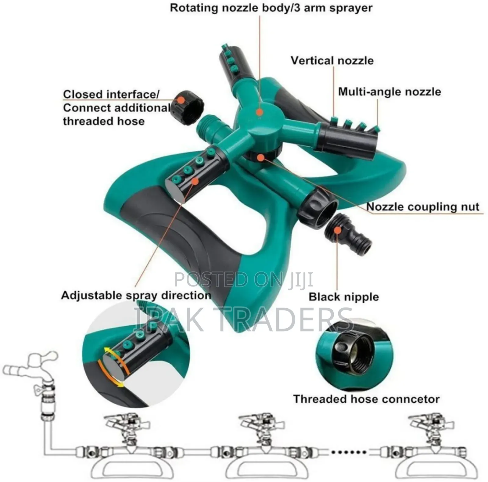 *3 Arm Garden Sprinkler