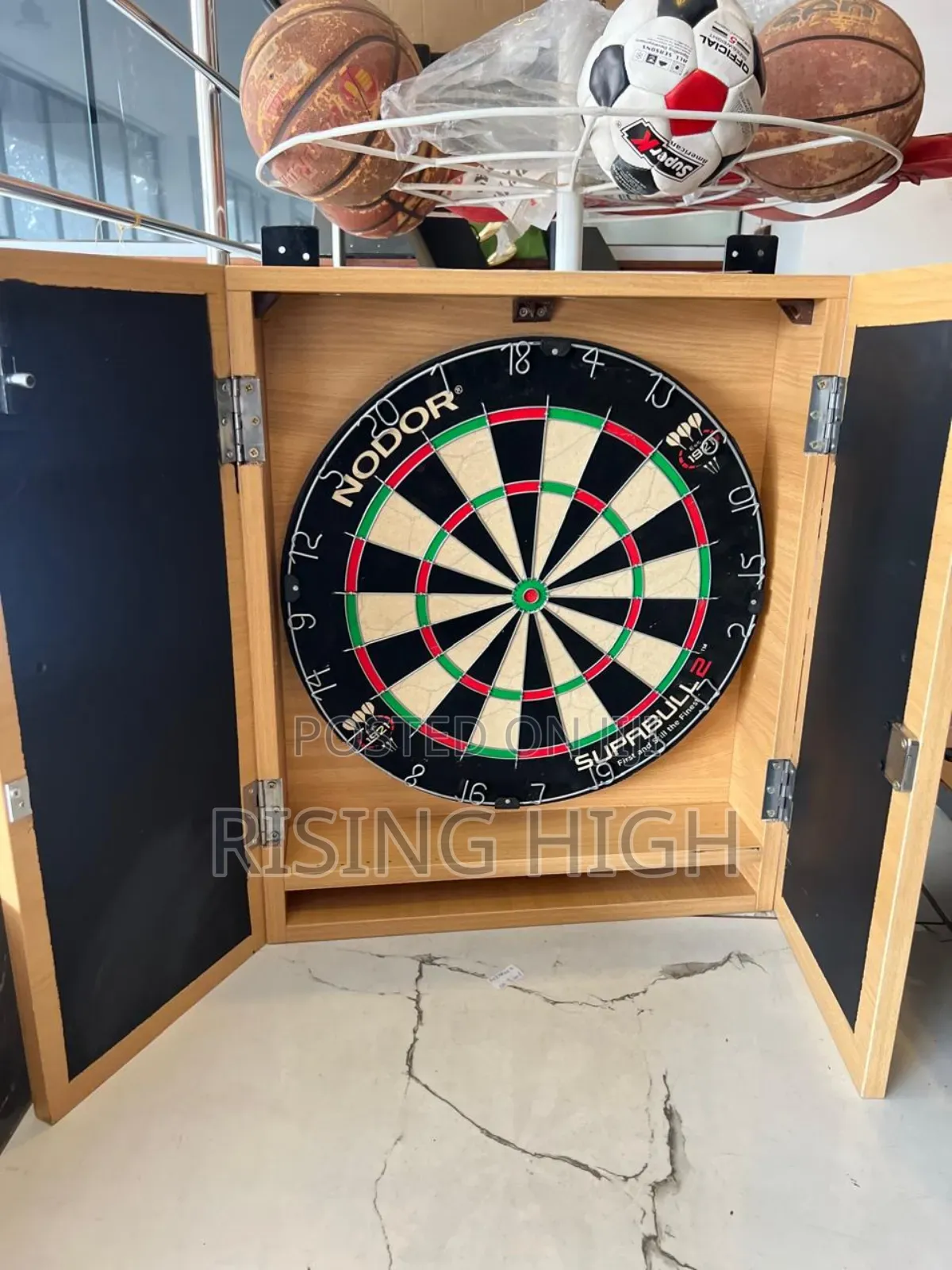 Professional Dartboard With Cabinet Accessories