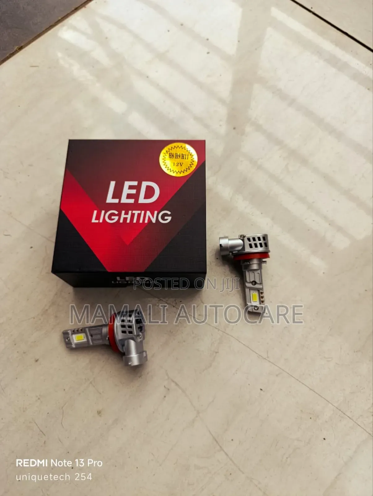 H11 L-Shape Led Headlight With Cooling Fan