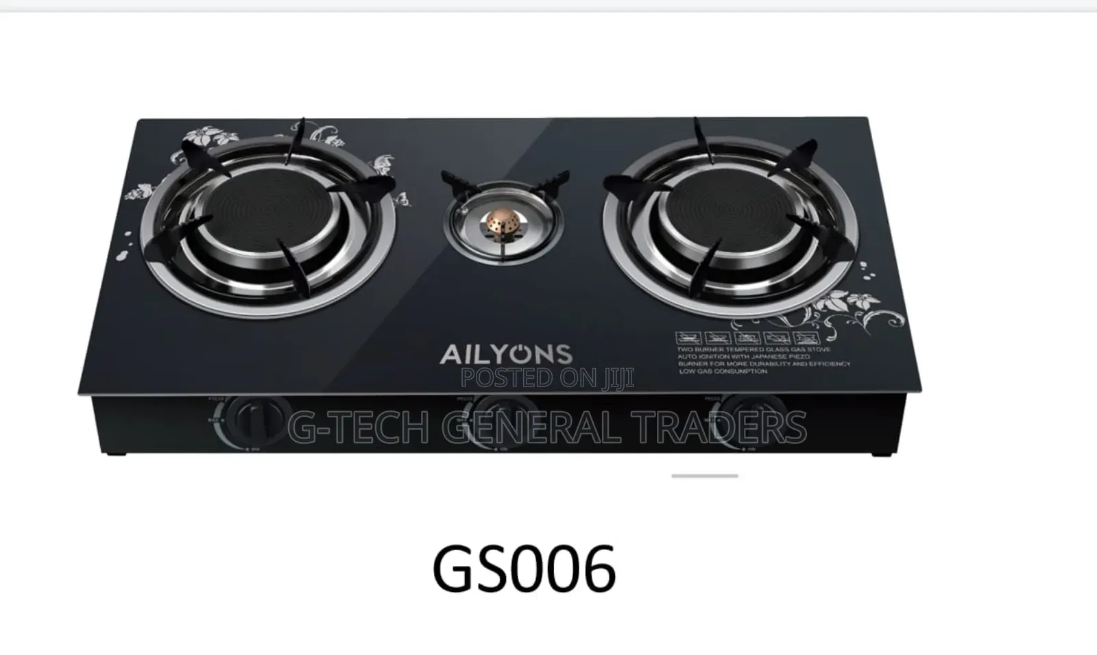 Ailyons 3burner Auto Ignition Infrared Gas Stove