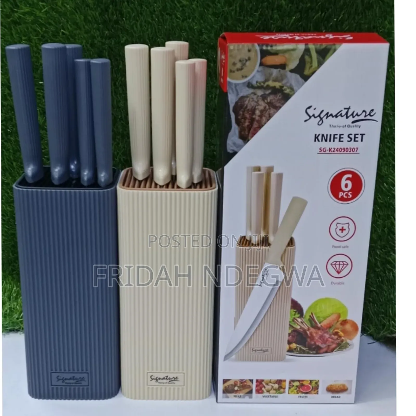 6 PCS Kitchen Knife Set Inclusive of an Acryl Stand