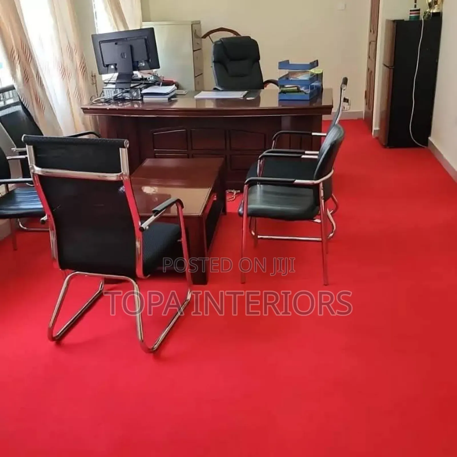 Beautiful Rugs Fitted Red Office Carpets Supply and Installation