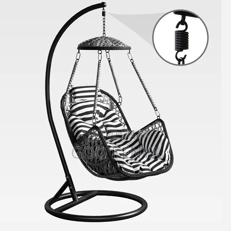 Outdoor Chair; Relaxing Outdoor Swing Chair With Soft Cushion