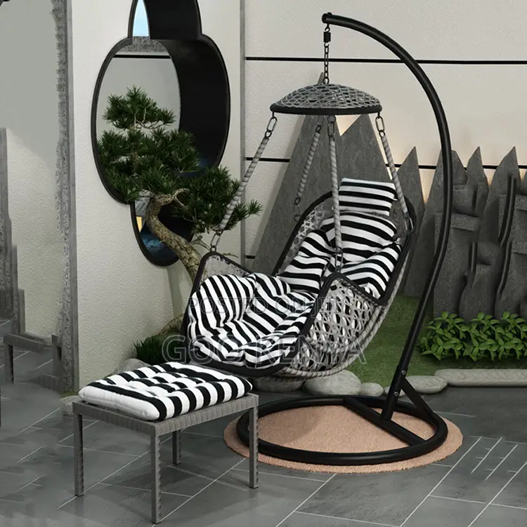 Outdoor Chair; Relaxing Outdoor Swing Chair With Soft Cushion
