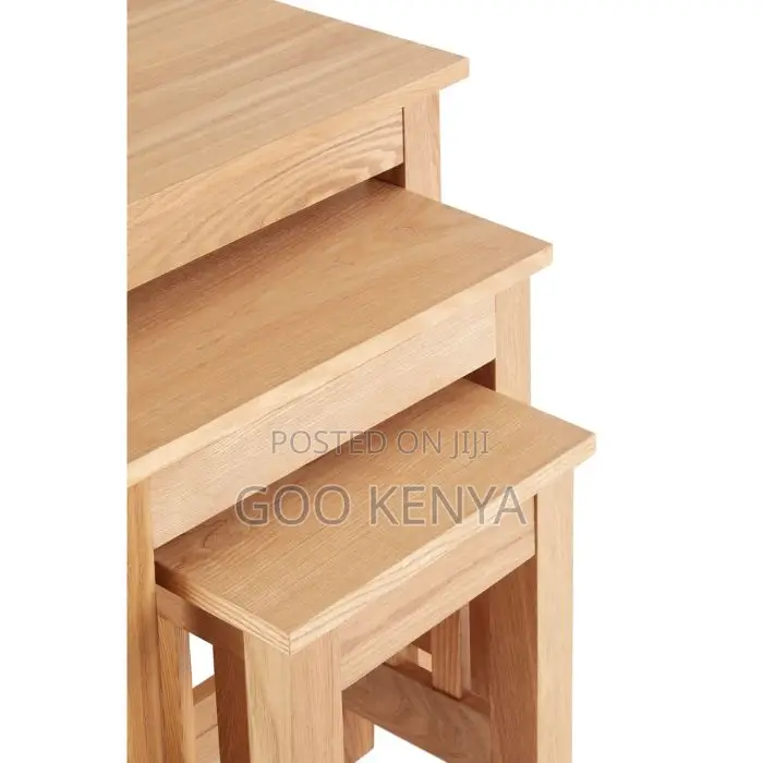 Home Tables; Set of Wooden Nesting Coffee Tables for Living Room