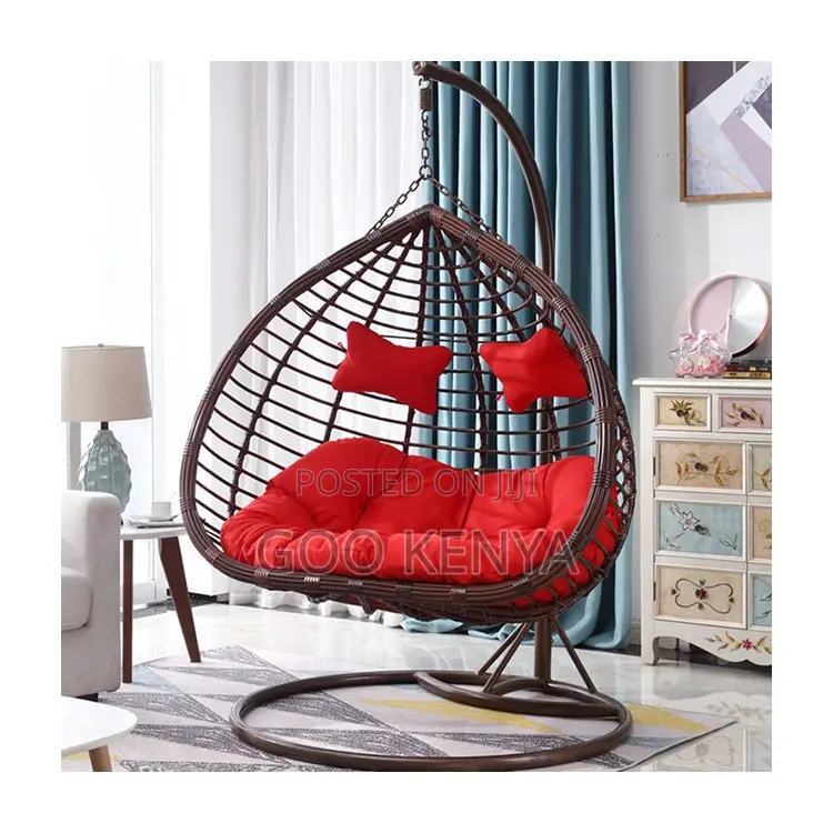 Outdoor Chair; 2-Seater Outdoor Hanging Swing Chair With Fabric Cover