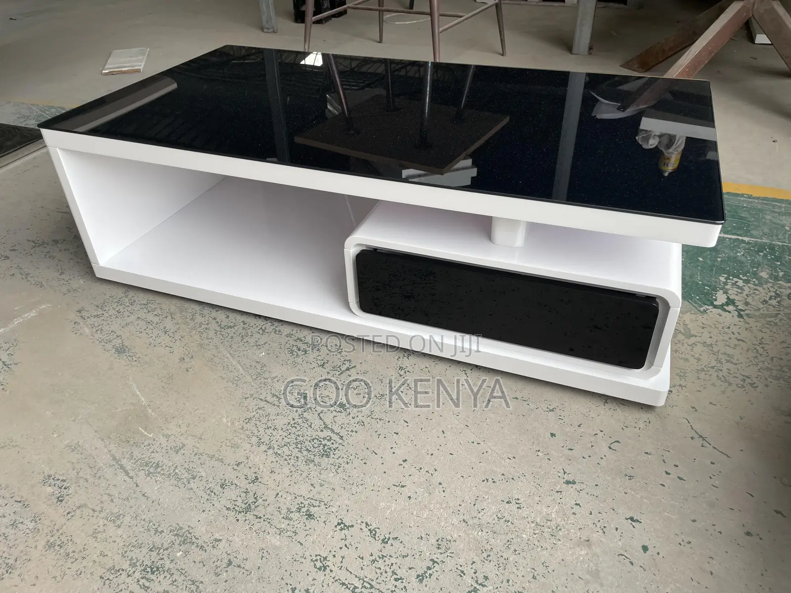 Home Table; Glass Top Coffee Table With Hidden Storage Drawers