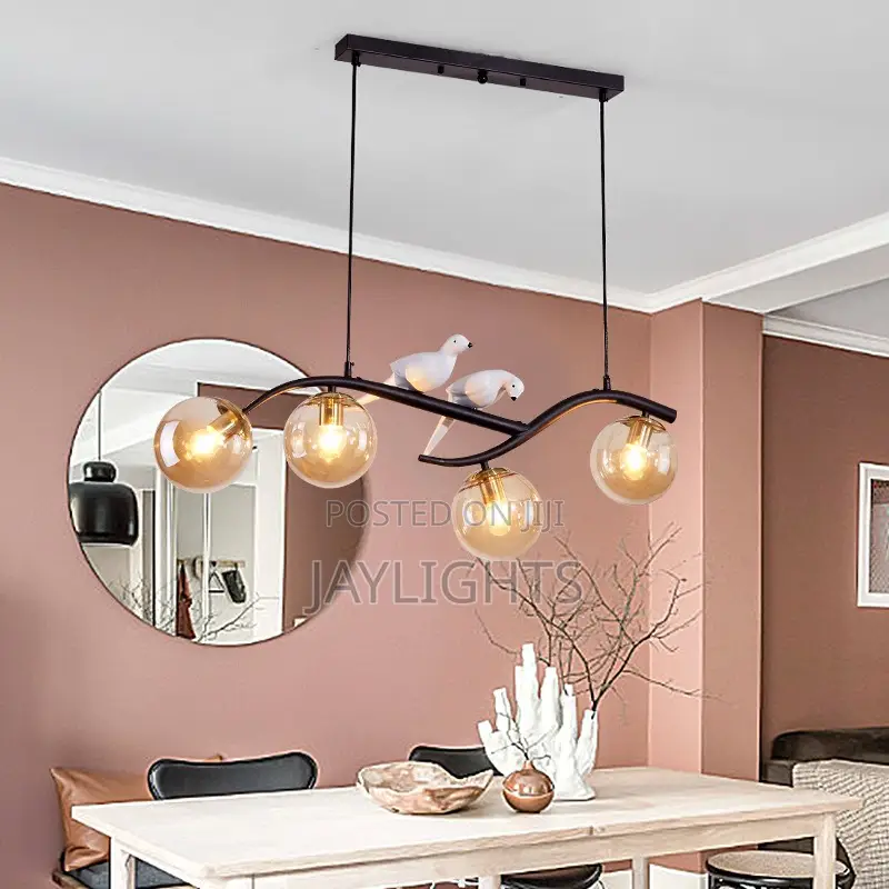 Luxury Led Light Bird Glass Bulb Pendant Lights