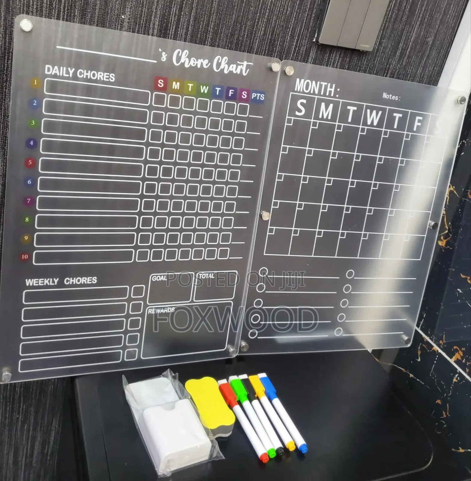 *2 PCS Magnetic Chores Planner